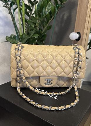 Сумка женская кожаная клатч медиум классика, кожа номерная chanel