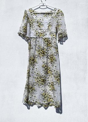 Нежное красивое летнее цветочное платье с поясом peppercorn