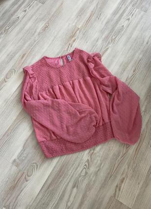 Блузка рожева