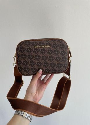 💎 сумка michael kors camera bag brown