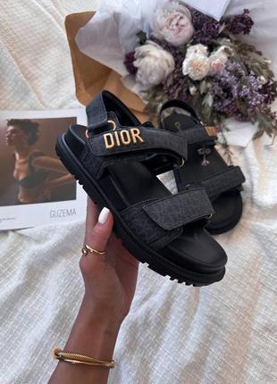 Диор dior slippers logo black