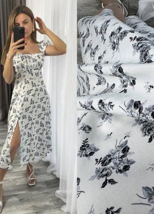 Сукня міді легка на літо штапель