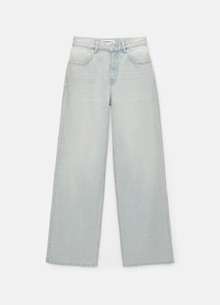 Широкі джинси висока посадка pull&bear 2024