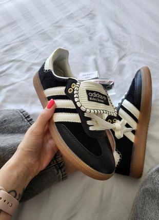 Кросівки adidas samba x walles black white pony