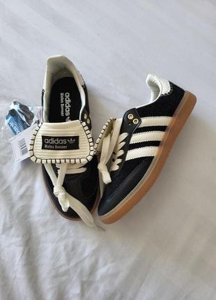 Кросівки adidas samba x walles black white pony