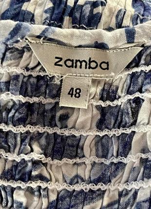 Платье сарафан миди с открытыми плечами от бренда zamba5 фото