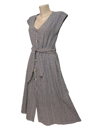 Платье - халат в клетку. 6