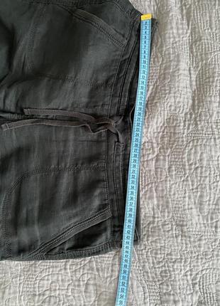 Лляні брюки штани на резинці9 фото