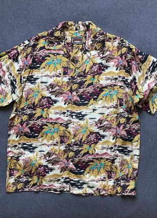 Разноцветная, гавайская, винтажная рубашка neutron