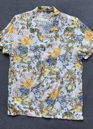 Летняя рубашка с цветами zara