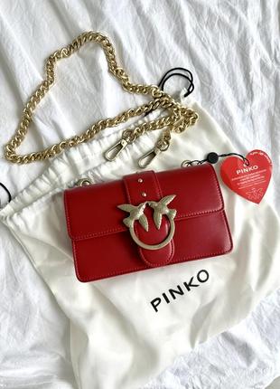 Сумочка pinko красная (оригинал, есть код)