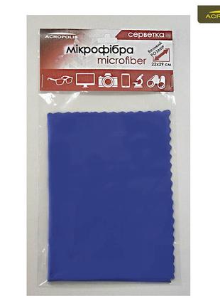 Салфетка-микрофибра премиум цветная 29х22см acropolis а-90/12