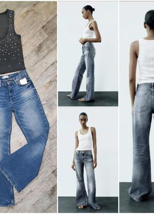 Новые трендовые джинсы zara trf wide-leg. новая коллекция.