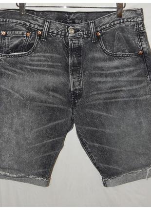 Джинсовые шорты с подворотом levis 501 ct (size 34) made in mexico6 фото