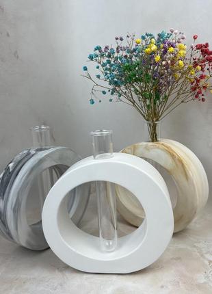 Ваза с колбой «круглая» для сухоцветов 11х12 см