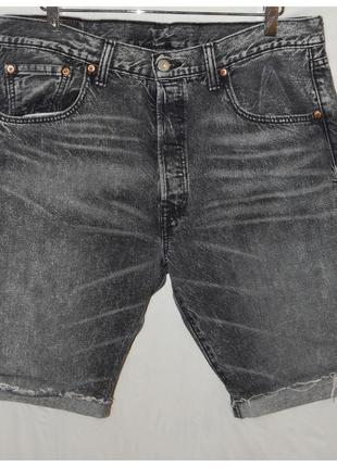 Джинсові шорти з підворотом levis 501 ct (size 34) made in mexico