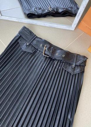 Стильная фирменная юбка плиссе миди8 фото