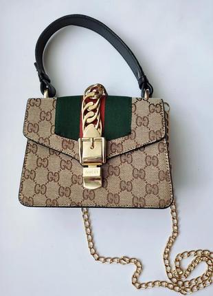 Маленька жіноча сумка сумочка клатч в стилі  gucci mini sylvie