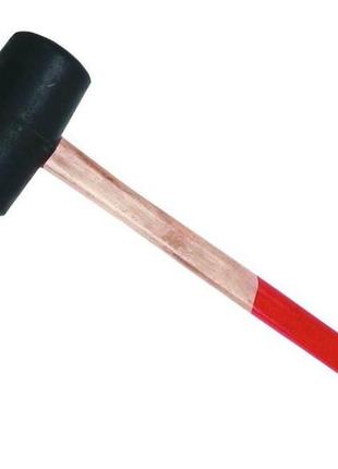 Киянка intertool — 450 г х 65 мм чорна, ручка дерев'яна