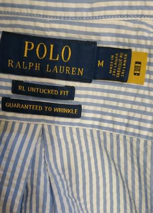 Polo ralph lauren рубашка из сжатого хлопка. размер м