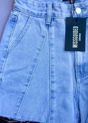 Стильні джинсові шорти мом missguided 8