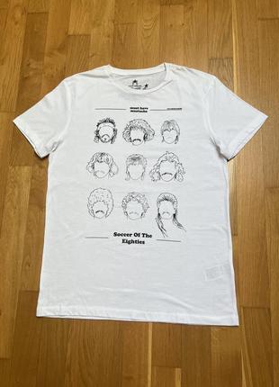 Мужская брендовая белая футболка tom tailor m размера