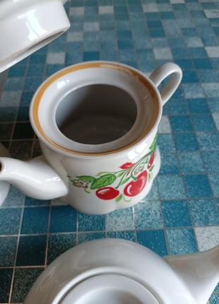 Набір чайник, заварник і сахарничка