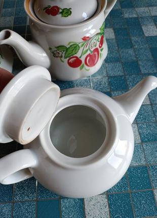 Набір чайник, заварник і сахарничка
