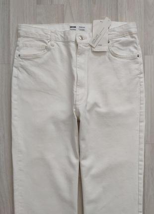 Белые прямые джинсы3 фото