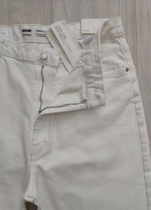 Белые прямые джинсы2 фото