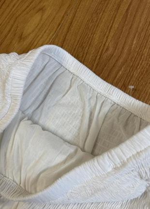 Длинная макси юбка белая в цветочный принт под винтаж4 фото