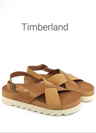 Кожаные женские сандалии timberland santa monica sunrise crossband sandals оригинал