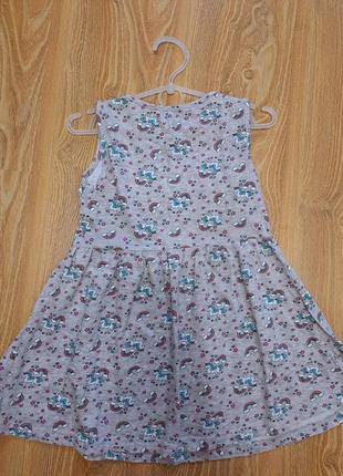 Платье с единорогами на 6-7лет2 фото