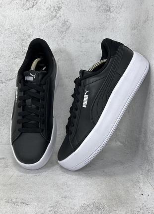 Кроссовки на платформе кожаные оригинальные puma lily platform 384617-02