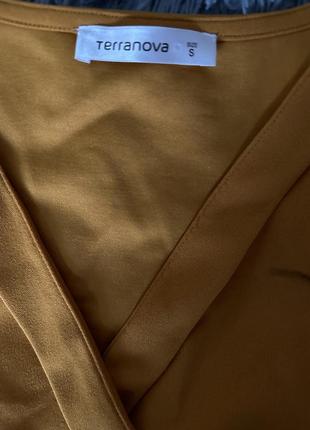 Топ блузка terranova в гірчичному кольорі блуза2 фото