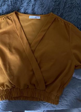 Топ блузка terranova в гірчичному кольорі блуза4 фото