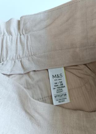 Стильные укороченные летние брюки с содержанием льна9 фото