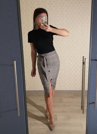 Юбка-карандаш, юбка миди, офисная юбка, юбка по фигуре, длинная юбка по колено zara