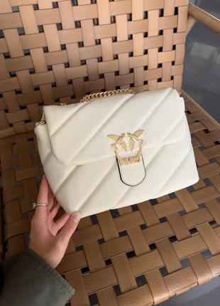 Женская сумка pinko puff light beige9 фото