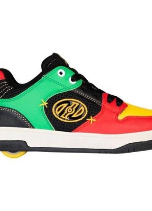 Роликовые кроссовки heelys cosmical he101313 red black green yellow