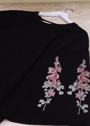Нова.блуза вишиванка inc international concepts blouse with embroidery  black noir4 фото
