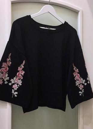 Нова.блуза вишиванка inc international concepts blouse with embroidery  black noir