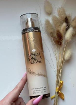 Спрей для тіла/волосся bath and body works warm vanilla sugar