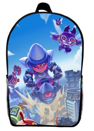 Рюкзак побрав старс дитячий (gear bag brawl stars mini 013) чорний, 29 х 21 х 9 см