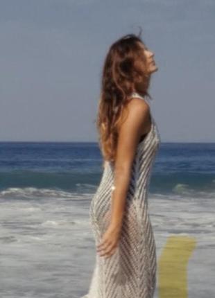 Пляжная туника макраме платье вязаное