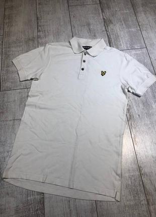 Белое мужское поло lyle scott