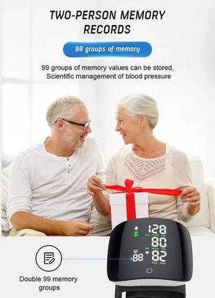 Автоматичний тонометр на зап'ясті з голосовим монітором <unk> прилад для вимірювання тиску blood pressure monit5 фото