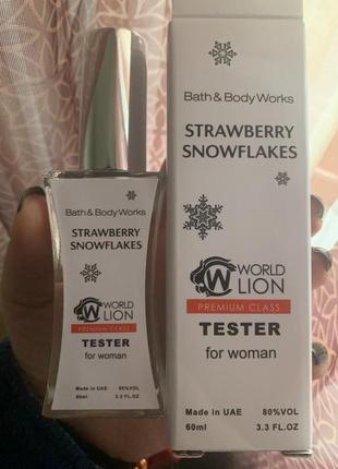 Bath&body works strawberry snowflakes-полунична сніжинка жіночий аромат тестер 60 мл