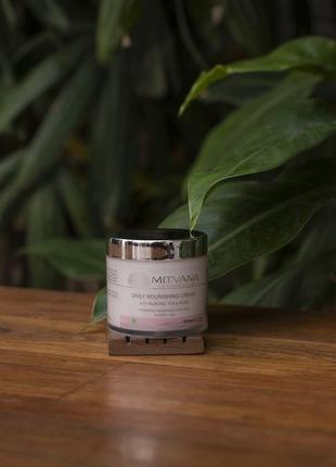 [mitvana] крем для лица питательный daily nourishing cream with almond,tea &amp; rose, 100 мл