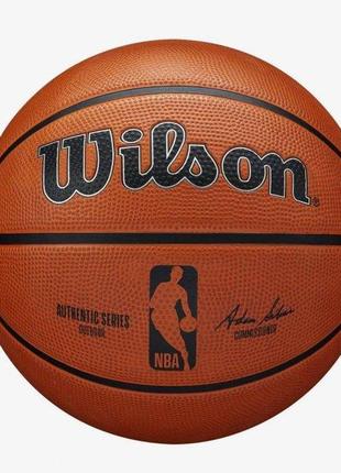 Мяч баскетбольный wilson nba authentic series outdoor 285 size 5 коричневый (wtb7300xb05 5)